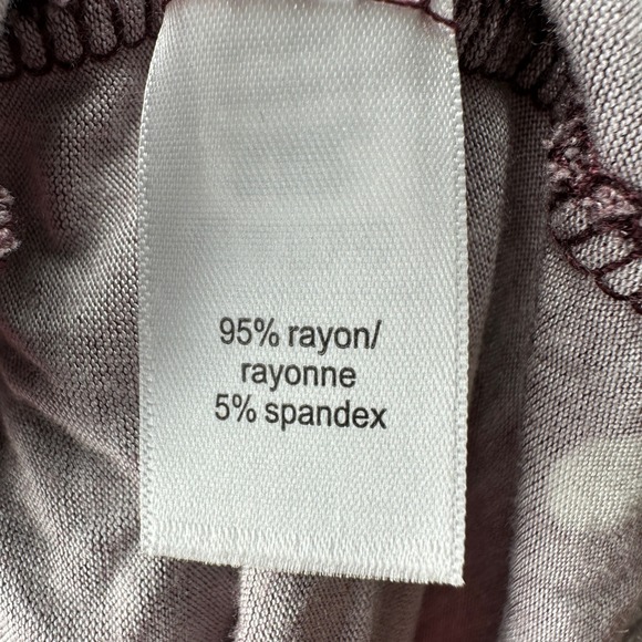 Maurices Womens Polka Dot Sleeveless Ruffle Neck Top Burgundy Small - Picture 4 of 4